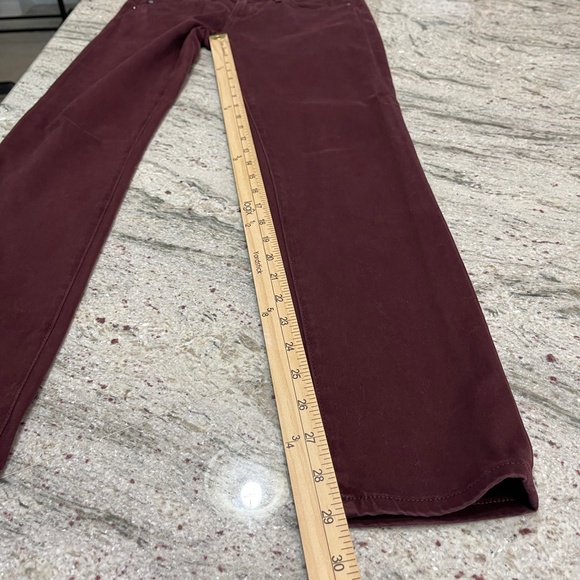 Adriano Goldschmied The Stilt Cigarette Leg Maroon Skinny Jeans - Picture 10 of 10